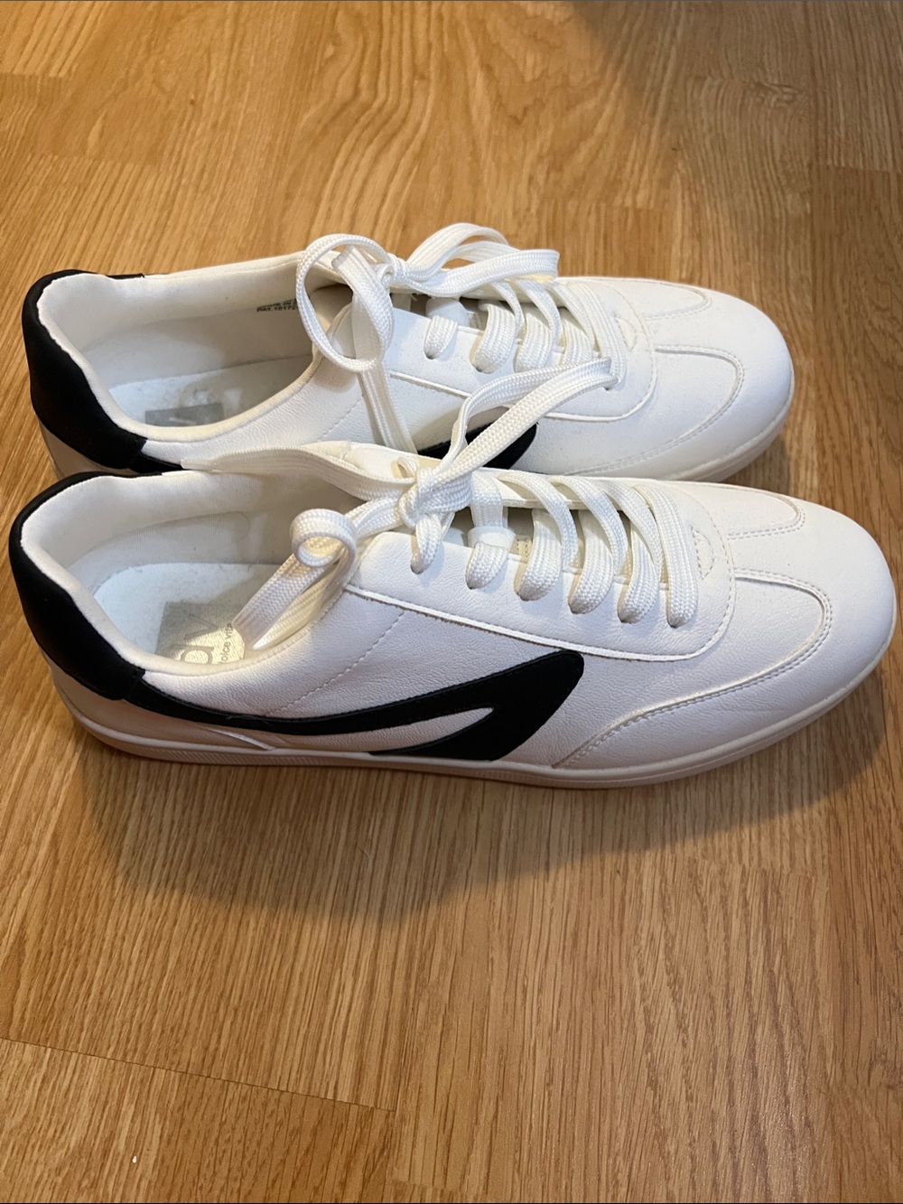 Dolce Vita White Sneakers with Black Accent